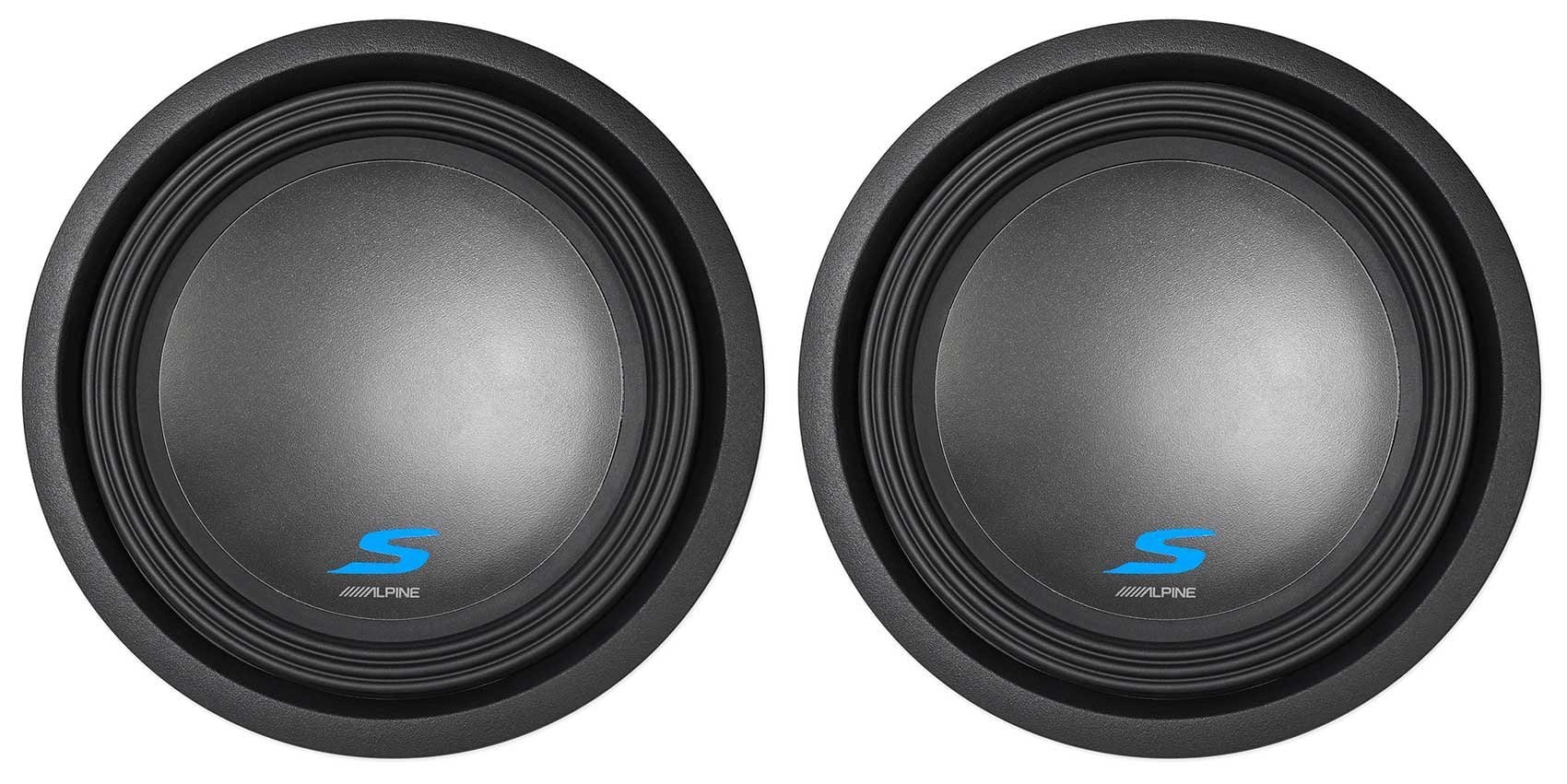 (2) Alpine S-W12D2 12″ 3600 Watt Dual 2-Ohm Car Audio Subwoofers DVC Subs SW12D2